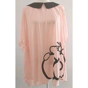 Hello Kitty Sanrio Pink Black Women's Size 6x Blouse Shirt